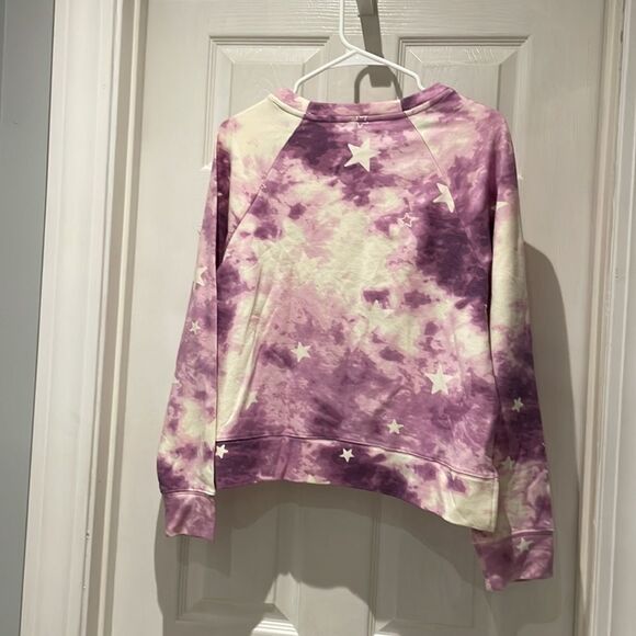 NWT Wildfox sweatshirt Tie Dye stars SZ medium purple - Picture 5 of 5